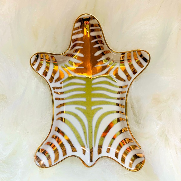 Jonathan Adler Other - Rose Gold Metallic Zebra Dish Decor Gift Idea